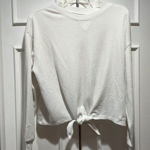 White Hollister Tie front T-shirt